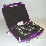 Hard Shell Trombone Mouthpiece Case: 2 piece mouthpieces