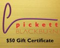 Electronic Gift Certificate $ 50.00